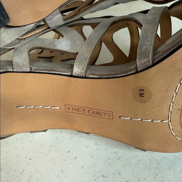 Vince Camuto Metallic Cutout Heels Size 6 - Picture 6 of 10